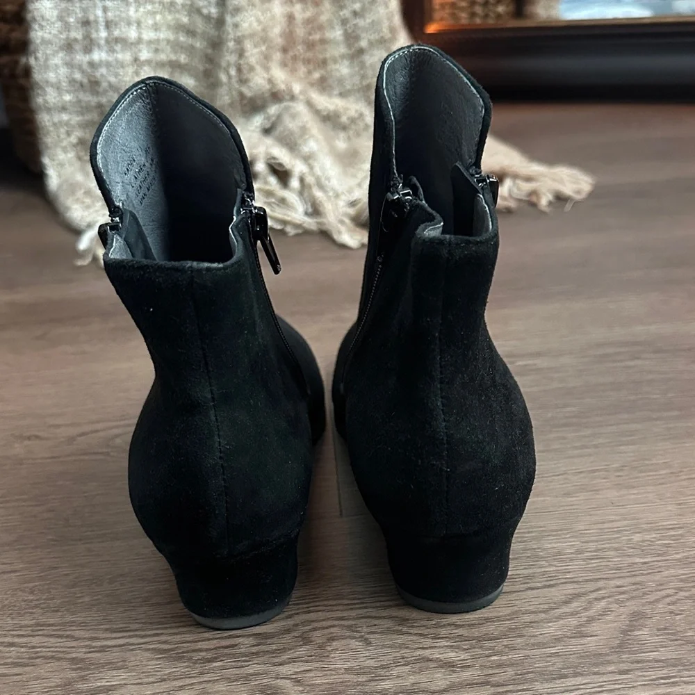 Chocolat Blu Black Suede Ankle Boots